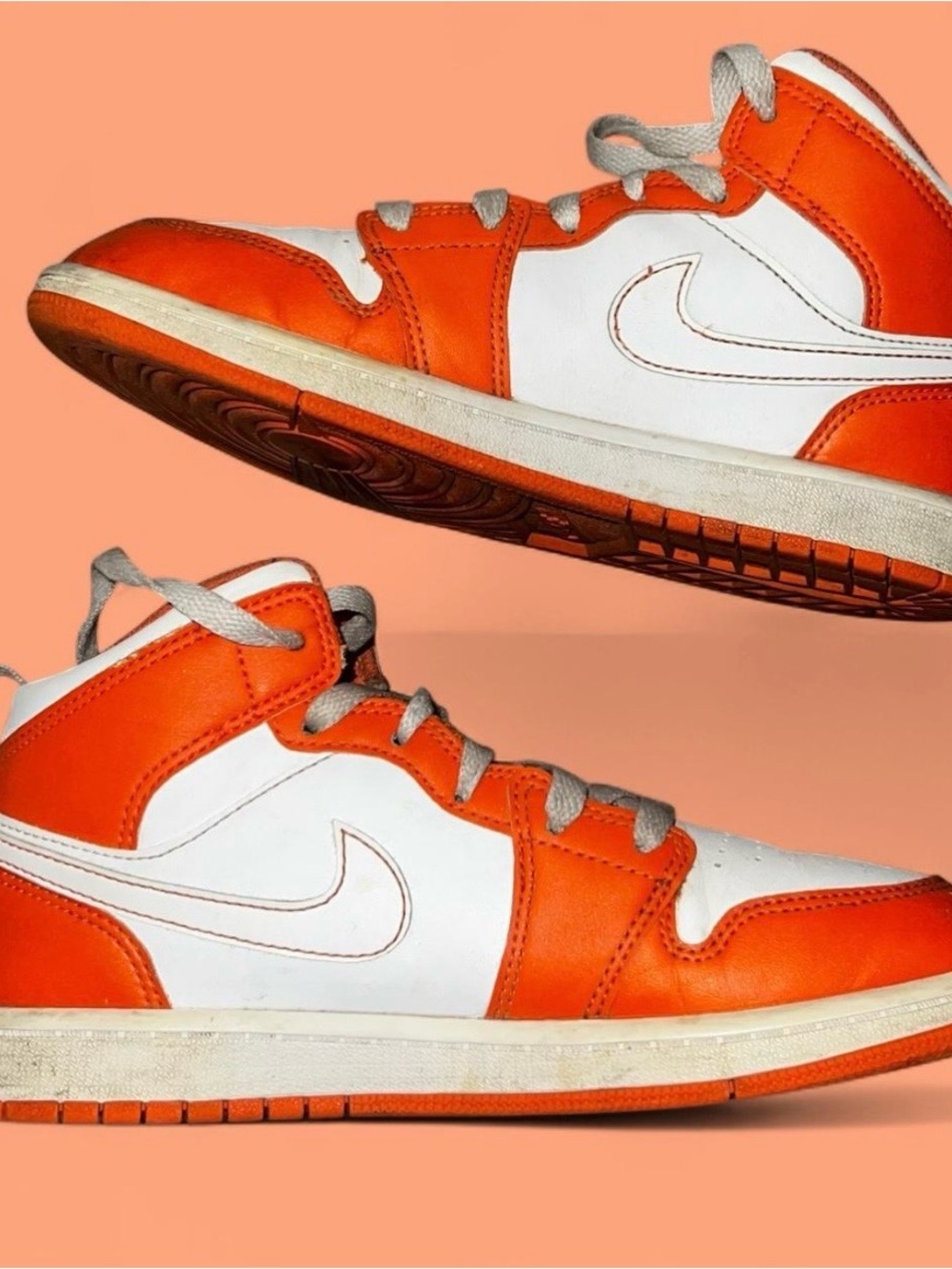 Jordan 1 Mid University Orange sneakers